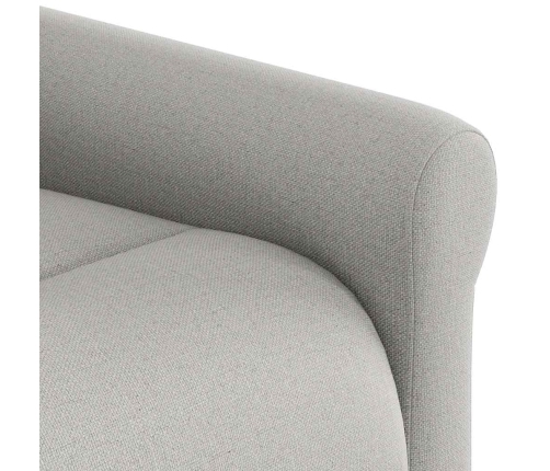 Sillón reclinable eléctrico de tela gris nube