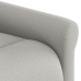 Sillón reclinable eléctrico de tela gris nube