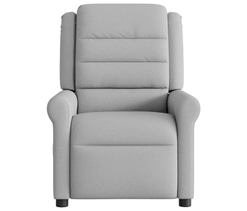 Sillón reclinable eléctrico de tela gris nube