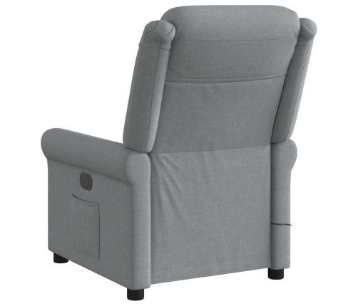 Sillón reclinable de masaje eléctrico tela gris claro