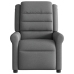 Sillón reclinable de masaje eléctrico tela gris oscuro