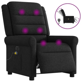 Sillón reclinable de masaje eléctrico tela negro