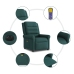 Sillón reclinable de masaje eléctrico tela verde oscuro