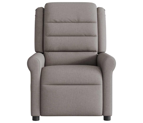 Sillón reclinable de masaje eléctrico tela gris taupe