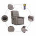 Sillón reclinable de masaje eléctrico tela gris taupe