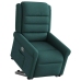 Sillón reclinable elevable tela verde oscuro