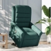 Sillón reclinable elevable tela verde oscuro