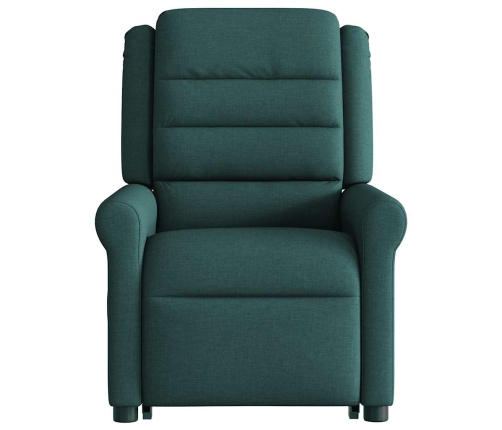 Sillón reclinable elevable tela verde oscuro