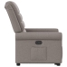 Sillón reclinable elevable tela gris taupe