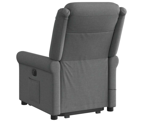 Silla de masaje reclinable de pie de tela gris oscuro