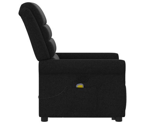 Sillón reclinable de masaje elevable tela negro