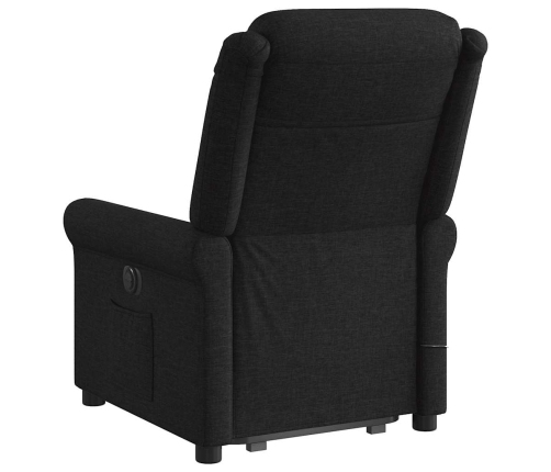 Sillón reclinable de masaje elevable tela negro