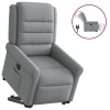 Sillón eléctrico reclinable elevable de tela gris claro