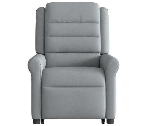 Sillón eléctrico reclinable elevable de tela gris claro