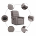 Sillón eléctrico reclinable elevable de tela gris taupe