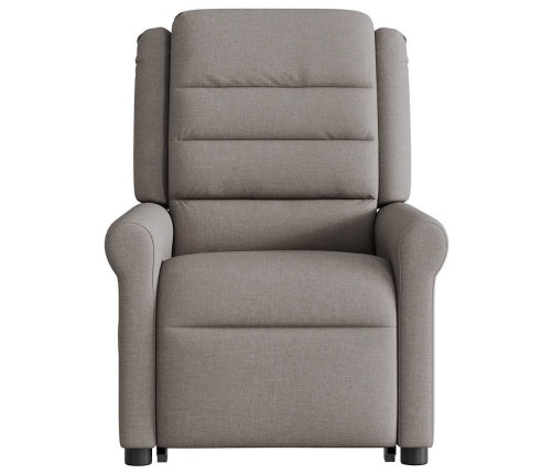 Sillón eléctrico reclinable elevable de tela gris taupe