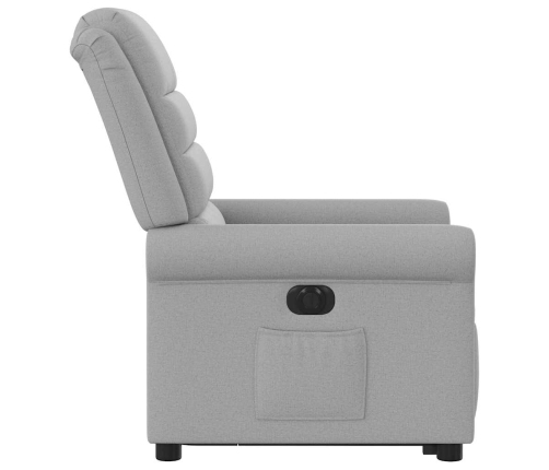 Sillón eléctrico reclinable elevable de tela gris nube