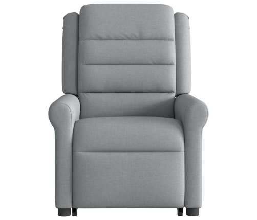 Sillón de masaje eléctrico reclinable elevable tela gris claro