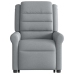 Sillón de masaje eléctrico reclinable elevable tela gris claro