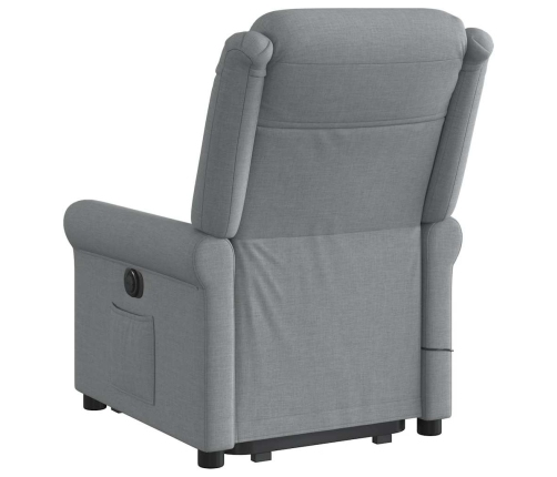 Sillón de masaje eléctrico reclinable elevable tela gris claro