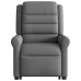 Sillón de masaje eléctrico reclinable elevable tela gris oscuro