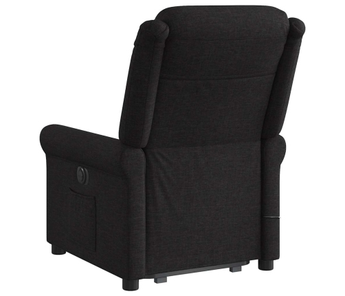 Sillón de masaje eléctrico reclinable elevable tela negro