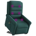 Sillón masaje eléctrico reclinable elevable tela verde oscuro