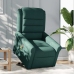 Sillón masaje eléctrico reclinable elevable tela verde oscuro