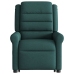 Sillón masaje eléctrico reclinable elevable tela verde oscuro