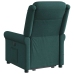 Sillón masaje eléctrico reclinable elevable tela verde oscuro