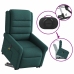 Sillón masaje eléctrico reclinable elevable tela verde oscuro