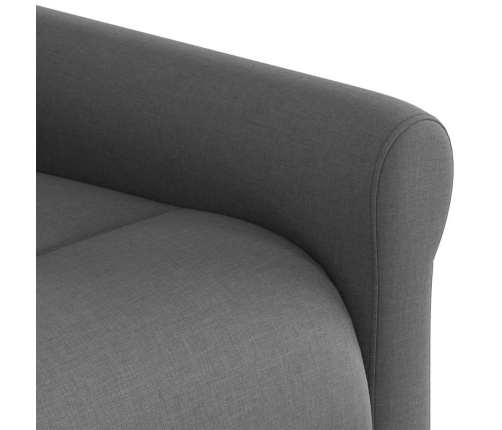 Sillón reclinable eléctrico de tela gris oscuro