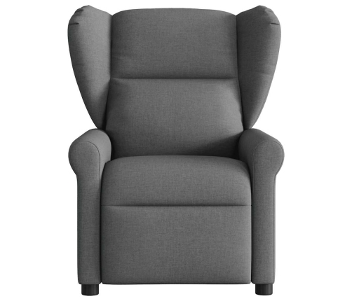 Sillón reclinable eléctrico de tela gris oscuro