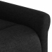 Sillón reclinable eléctrico de tela negro