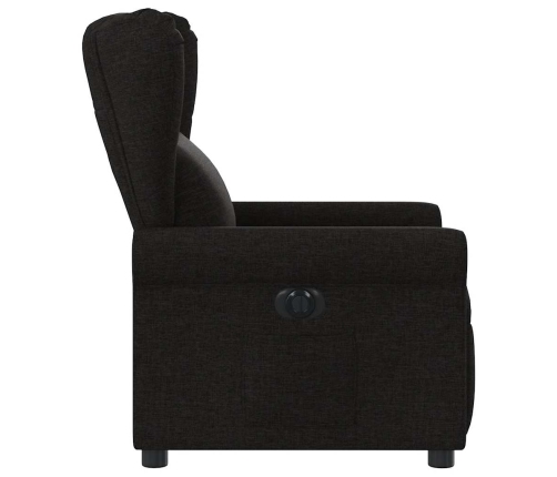 Sillón reclinable eléctrico de tela negro