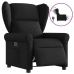 Sillón reclinable eléctrico de tela negro