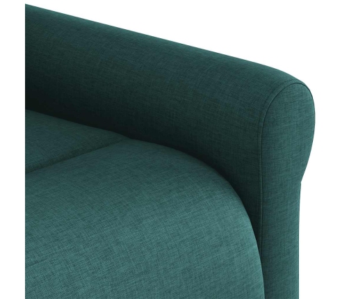 Sillón reclinable eléctrico tela verde oscuro