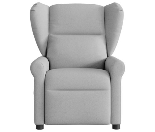 Sillón reclinable eléctrico de tela gris nube