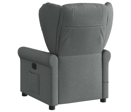 Sillón reclinable de masaje eléctrico tela gris oscuro