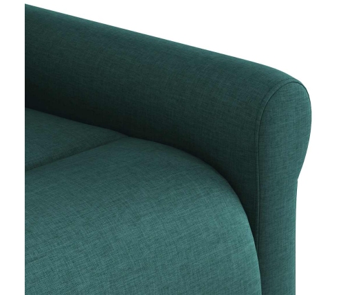 Sillón reclinable de masaje eléctrico tela verde oscuro