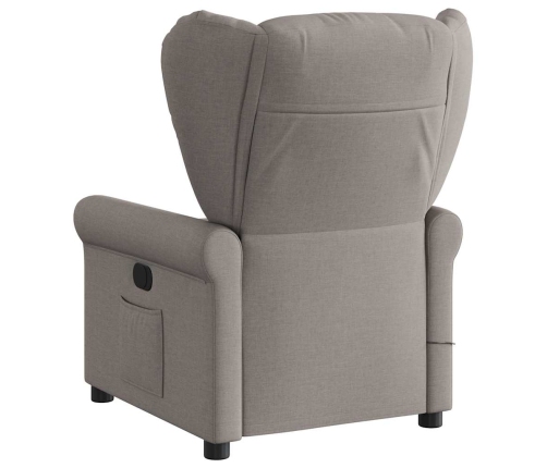 Sillón reclinable de masaje eléctrico tela gris taupe