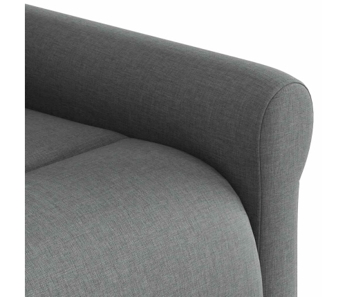 Sillón reclinable elevable de tela gris oscuro