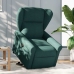 Sillón reclinable elevable tela verde oscuro