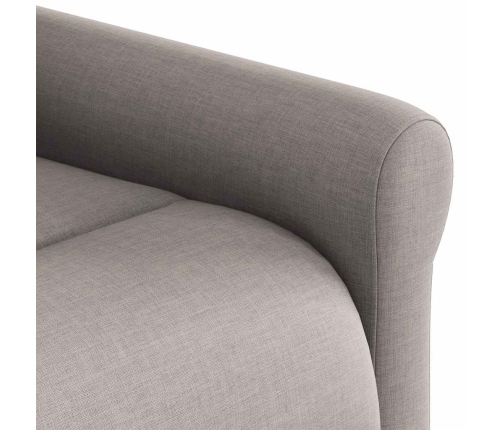 Sillón reclinable elevable tela gris taupe