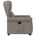 Sillón reclinable elevable tela gris taupe