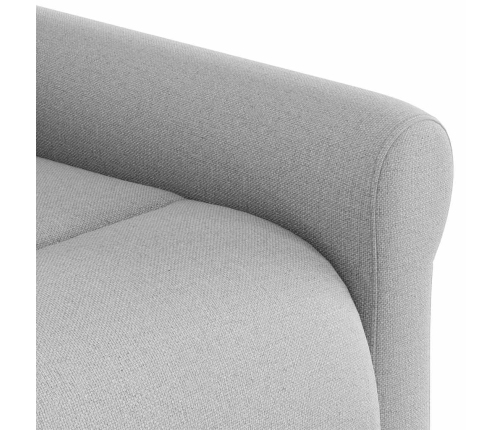 Sillón de masaje reclinable de pie de tela gris nube