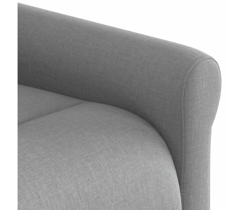 Sillón eléctrico reclinable elevable de tela gris claro