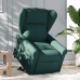 Sillón eléctrico reclinable elevable de tela verde oscuro