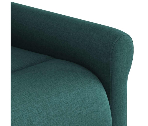 Sillón eléctrico reclinable elevable de tela verde oscuro