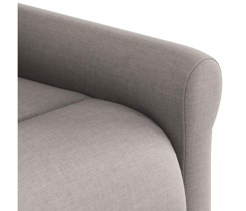 Sillón eléctrico reclinable elevable de tela gris taupe